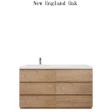 Moravia 60" Free Standing Modern Vanity With 6 Drawers and White Acrylic Single Left Sink - MEBO Building Materials