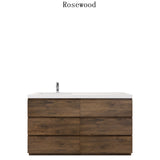 Moravia 60" Free Standing Modern Vanity With 6 Drawers and White Acrylic Single Left Sink - MEBO Building Materials