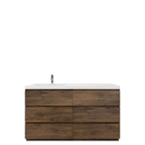 Moravia 60" Free Standing Modern Vanity With 6 Drawers and White Acrylic Single Left Sink - MEBO Building Materials