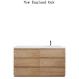 Moravia 60" Free Standing Modern Vanity With 6 Drawers and White Acrylic Single Right Side Sink - MEBO Building Materials