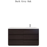 Moravia 60" Free Standing Modern Vanity With 6 Drawers and White Acrylic Single Right Side Sink - MEBO Building Materials