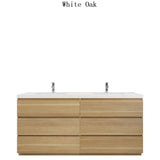 Moravia 72" Free Standing Modern Vanity With 6 Drawers and White Acrylic Double Sink - MEBO Building Materials