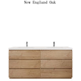 Moravia 72" Free Standing Modern Vanity With 6 Drawers and White Acrylic Double Sink - MEBO Building Materials