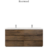 Moravia 72" Free Standing Modern Vanity With 6 Drawers and White Acrylic Double Sink - MEBO Building Materials