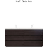 Moravia 72" Free Standing Modern Vanity With 6 Drawers and White Acrylic Double Sink - MEBO Building Materials