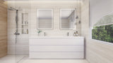 Moravia 84" Free Standing Modern Vanity With 6 Drawers and White Acrylic Double Sink - MEBO Building Materials