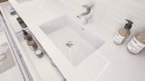 Moravia 84" Free Standing Modern Vanity With 6 Drawers and White Acrylic Double Sink - MEBO Building Materials