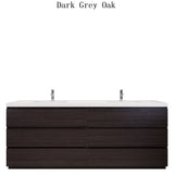 Moravia 84" Free Standing Modern Vanity With 6 Drawers and White Acrylic Double Sink - MEBO Building Materials