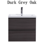 Moravia 24" Wall Mounted Modern Vanity With Single White Acrylic Double Sink - MEBO Building Materials