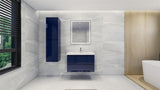 Moravia 36" Wall Mounted Modern Vanity With Single White Acrylic Double Sink - MEBO Building Materials
