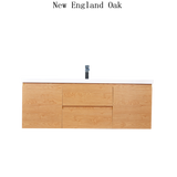 Moravia 60" Wall Mounted Modern Vanity With Single White Acrylic Sink - MEBO Building Materials