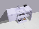 Moravia 60" Wall Mounted Modern Vanity With Single White Acrylic Sink - MEBO Building Materials