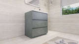 Moravia 30" Free Standing Modern Vanity With 3 Drawers and White Acrylic Sink - MEBO Building Materials