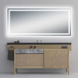 Floral 68''*30" Polished Edge Back-lit LED Mirror - MEBO Building Materials