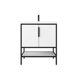 MATTHEW 30" Glossy White Freestanding Vanity with Reinforced Acrylic Sink - MEBO Building Materials