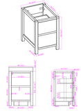 Loul 24" Freestanding Bathroom Vanity with Reinforced Acrylic Sink - MEBO Building Materials