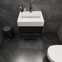 Macks 24" Wall Mounted Bathroom Vanity with Acrylic Sink - MEBO Building Materials