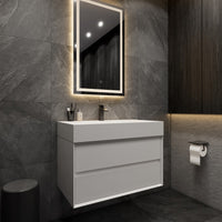 Macks 36" Wall Mounted Bathroom Vanity with Acrylic Sink - MEBO Building Materials