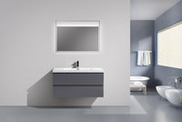 Moravia 48" Wall Mounted Modern Vanity With Double White Acrylic Sink - MEBO Building Materials