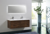 Moravia 60" Wall Mounted Modern Vanity With Double White Acrylic Sink - MEBO Building Materials
