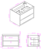 Loul 30" Floating Bathroom Vanity with Reinforced Acrylic Sink - MEBO Building Materials