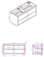 Loul 48" Floating Bathroom Vanity with Reinforced Acrylic Sink - MEBO Building Materials