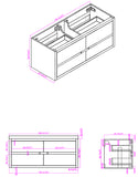 Loul 48" Floating Bathroom Vanity with Reinforced Acrylic Sink - MEBO Building Materials