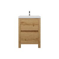 Loul 24" Freestanding Bathroom Vanity with Reinforced Acrylic Sink - MEBO Building Materials