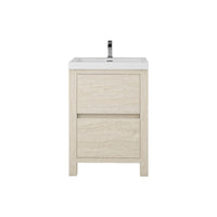 Loul 24" Freestanding Bathroom Vanity with Reinforced Acrylic Sink - MEBO Building Materials