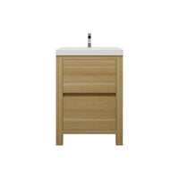 Loul 24" Freestanding Bathroom Vanity with Reinforced Acrylic Sink - MEBO Building Materials