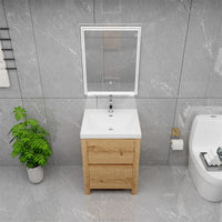 Loul 24" Freestanding Bathroom Vanity with Reinforced Acrylic Sink - MEBO Building Materials