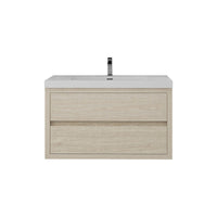 Loul 36" Floating Bathroom Vanity with Reinforced Acrylic Sink - MEBO Building Materials