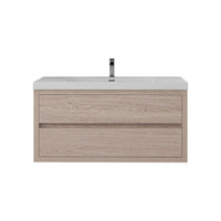Loul 42" Floating Bathroom Vanity with Reinforced Acrylic Sink - MEBO Building Materials