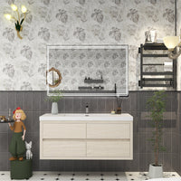 Loul 48" Floating Bathroom Vanity with Reinforced Acrylic Sink - MEBO Building Materials