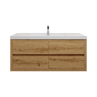 Loul 48" Floating Bathroom Vanity with Reinforced Acrylic Sink - MEBO Building Materials