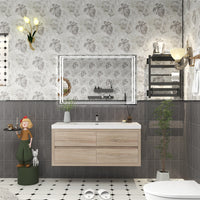 Loul 48" Floating Bathroom Vanity with Reinforced Acrylic Sink - MEBO Building Materials