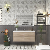 Loul 48" Floating Bathroom Vanity with Reinforced Acrylic Sink - MEBO Building Materials
