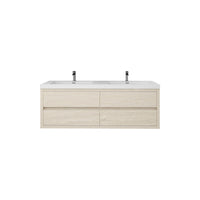 Loul 60" Double Floating Bathroom Vanity with Reinforced Acrylic Sink - MEBO Building Materials