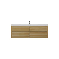Loul 60" Single Floating Bathroom Vanity with Reinforced Acrylic Sink - MEBO Building Materials