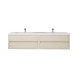 Loul 84" Floating Bathroom Vanity with Reinforced Acrylic Sink