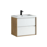 Seavv 24" Gloss White Wall Mounted Vanity with Reinforced Acrylic Sink - MEBO Building Materials