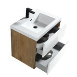 Seavv 30" Gloss White Wall Mounted Vanity with Reinforced Acrylic Sink - MEBO Building Materials