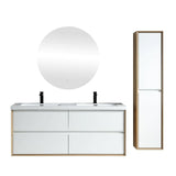 Seavv 59" Gloss White Wall Mounted Vanity with Reinforced Acrylic Sink - MEBO Building Materials
