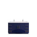 Arisa 60" Night Blue Freestanding Vanity With Double Acrylic sink - MEBO Building Materials
