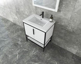 MATTHEW 30" Glossy White Freestanding Vanity with Reinforced Acrylic Sink - MEBO Building Materials