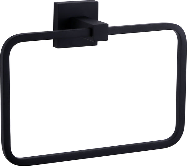 MEBO 8 inch Matte Black Towel Ring - 93602MB - MEBO Building Materials