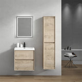 Seavv 24" Light Oak Wall Mounted Vanity With Single Reinforced Acrylic Sink - MEBO Building Materials