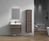 Seavv 30" Red Oak Wall Mounted Vanity with Reinforced Acrylic Single Sink - MEBO Building Materials