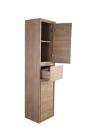MOM 67" Wall Mounted Linen Cabinet with 1 Drawer and 2 Doors - Teak Oak - MEBO Building Materials