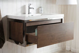 Laker 36 Wall Mounted Chrome Frame Vanity-Rosewood - MEBO Building Materials